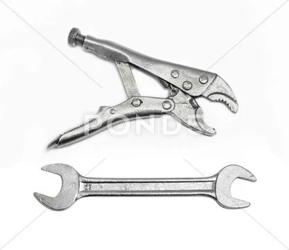 Pliers and wrench Stock Photos