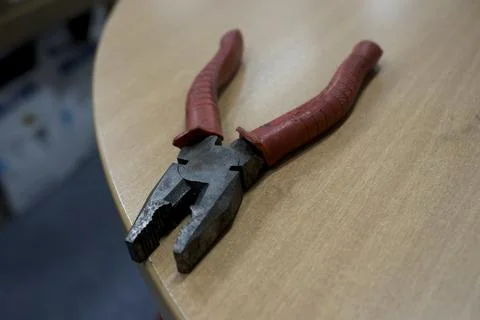 Pliers are tools used by workers and repairmen Stock Photos