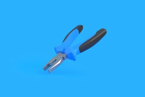 Pliers on a blue background with copy space Stock Illustration