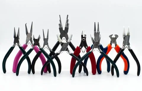 Pliers of different size. Beading work tool. Stock Photos