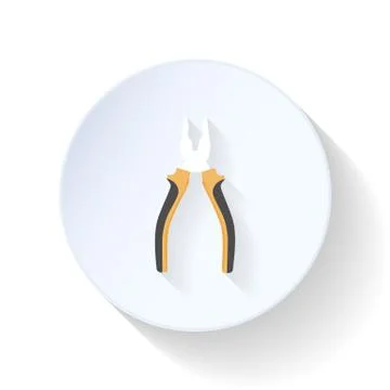 Pliers flat icon Stock Illustration