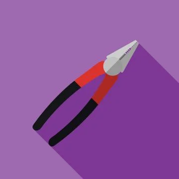Pliers flat icon. Stock Illustration