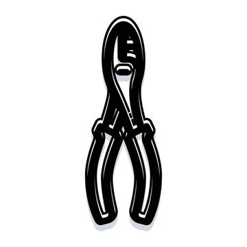 Pliers hand tool for professional construction and repair work Ilustración de archivo
