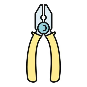 Pliers hand tool vector icon for repairs and equipment Stock Illustration