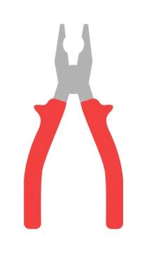 Pliers hand tool worker equipmen flat cartoon vector illustration Stock Illustration