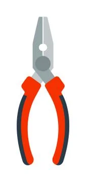 Pliers hand tool worker equipmen flat cartoon vector illustration Stock Illustration