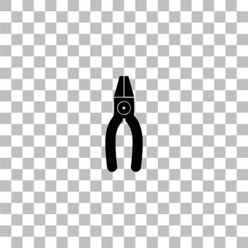 Pliers icon flat Stock Illustration