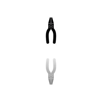 Pliers icon flat Stock Illustration