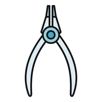 Pliers icon representing construction and repair tools Stock Illustration