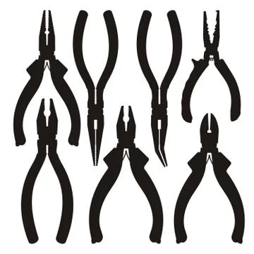 Pliers icons Stock Illustration