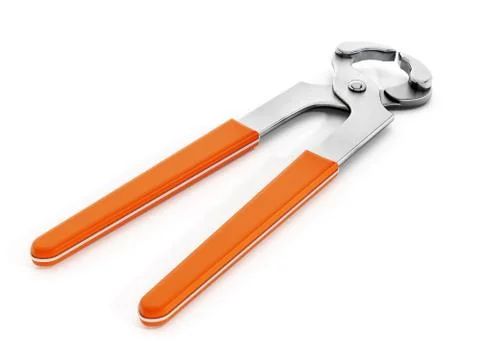 Pliers isolated on white background. 3D illustration Stock Illustration