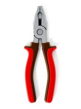 Pliers isolated on white background. 3D illustration Stock Illustration