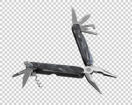 Pliers with multipurpose tools. clipping path Stock Photos