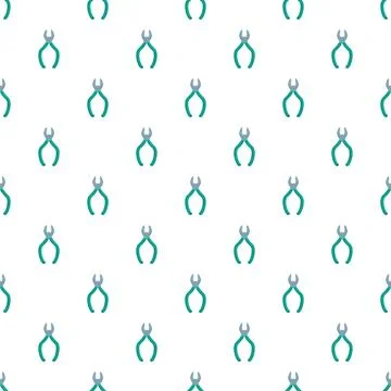 Pliers nippers cutter tools seamless pattern background イラスト素材