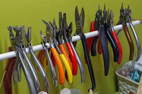 Pliers at rail Stock Photos