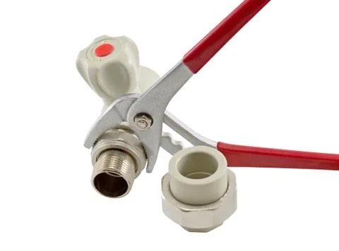 Pliers with red handle Stock Photos