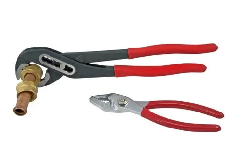 Pliers with red handle Stock Photos