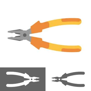 Pliers with rubber coating. Toolbox hand tool. Flat style vector illustration Stock Illustration