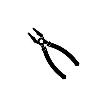 Pliers solid icon, build repair elements Stockillustratie