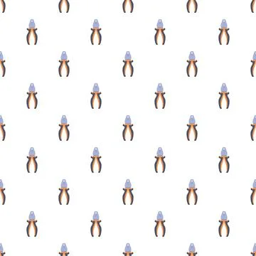 Pliers tool construction seamless repeating pattern background Stock Illustration