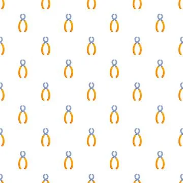 Pliers tool pattern creating a seamless background Illustrazione stock