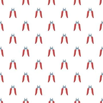 Pliers tool pattern repeat on white background Illustrazione stock