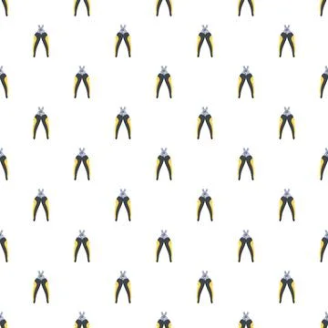 Pliers tool pattern seamless repeating background design Stock Illustration