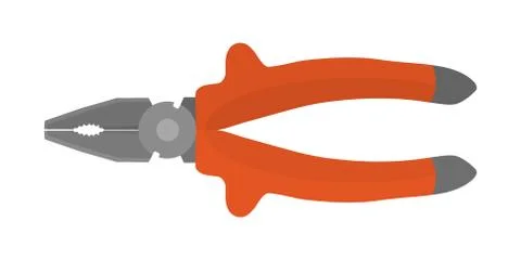 Pliers tool vector flat illustration Stock Illustration