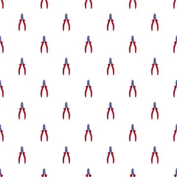 Pliers tools creating a seamless pattern background Stock Illustration