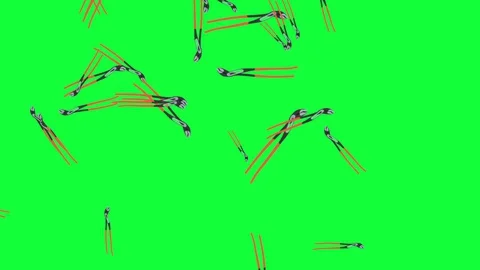 Pliers tools falling animation on green screen, graphic elements, seamless loop Stock Footage 129494808