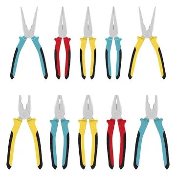Pliers vector design illustration isolated on white background Stock Illustration