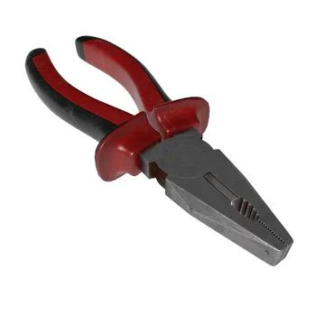 Pliers on a white background. Construction tool. 3d rendering. Stock Illustration