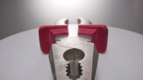 Pliers on a white background Stock Footage 211396589