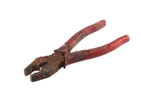 Pliers on a white background. Stock Photos