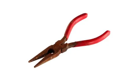 Pliers on a white background. Stock Photos