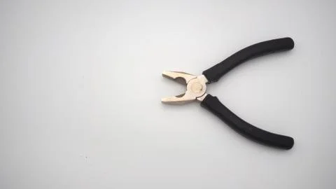 Pliers on white background top angle view, tool or equipment for repair ,main Stock Photos