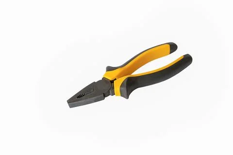 Pliers on a white background. A working tool. Construction and repair Stock Photos