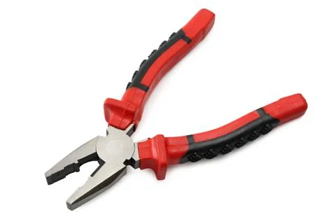 Pliers on white Foto stock