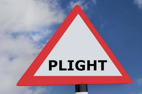 PLIGHT - mental concept Stock Illustration