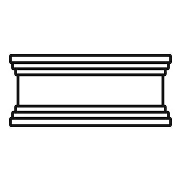 Plinth base showing architectural linear structure Stock Illustration