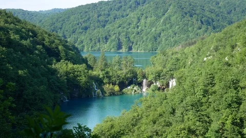Plitvice Lakes waterfall 1 Stock Footage 76406446
