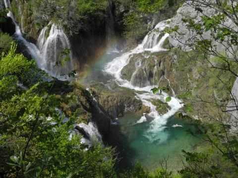 Plitvice Lakes waterfall 写真素材