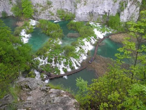 Plitvice Lakes waterfall Stock Photos