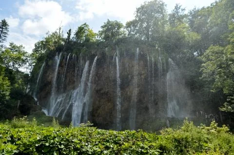 Plitvice Lakes waterfall Stock Photos