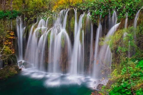 Plitvice &amp; Long Exposure Waterfall Stock Photos
