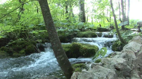 Plitvice Waterfall Video stock 25944225