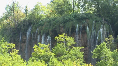 Plitvice Waterfall Stock Footage 25944369