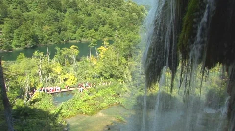 Plitvice Waterfall Loop Stock Footage 40684935