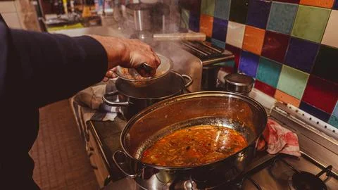 In Plna Cooking Task Stock Photos