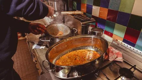 In Plna Cooking Task Stock Photos